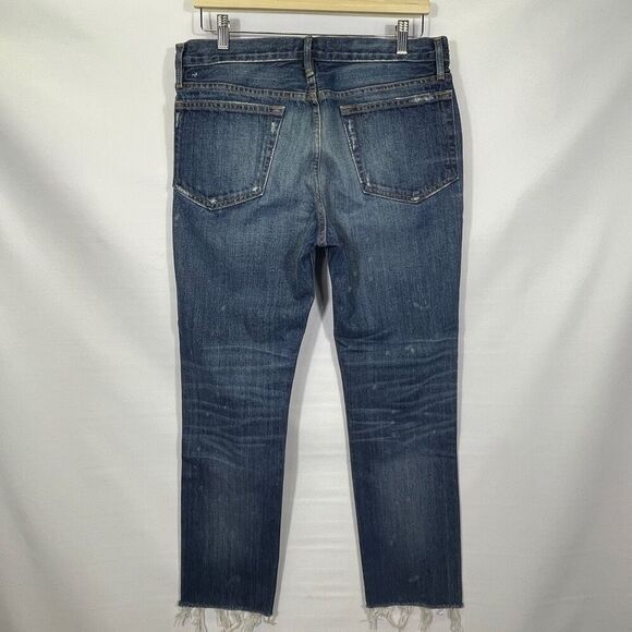 Frame Denim Medium Wash Distressed L'Homme Skinny Jeans Size 32 - Picture 6 of 12
